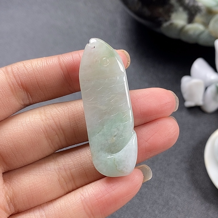 翡翠颈饰未镶嵌天然a货翡翠48