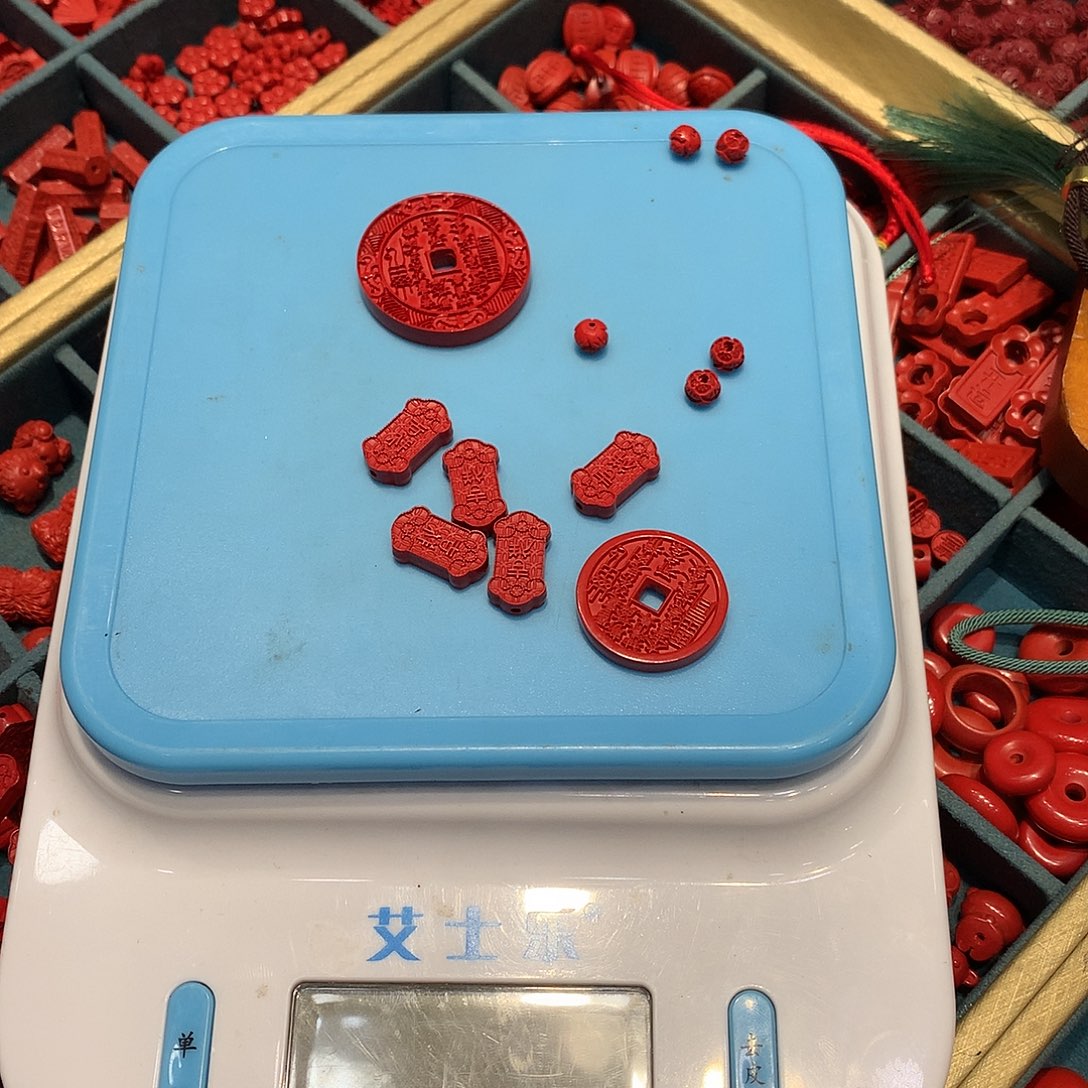 天然辰砂红砂配饰