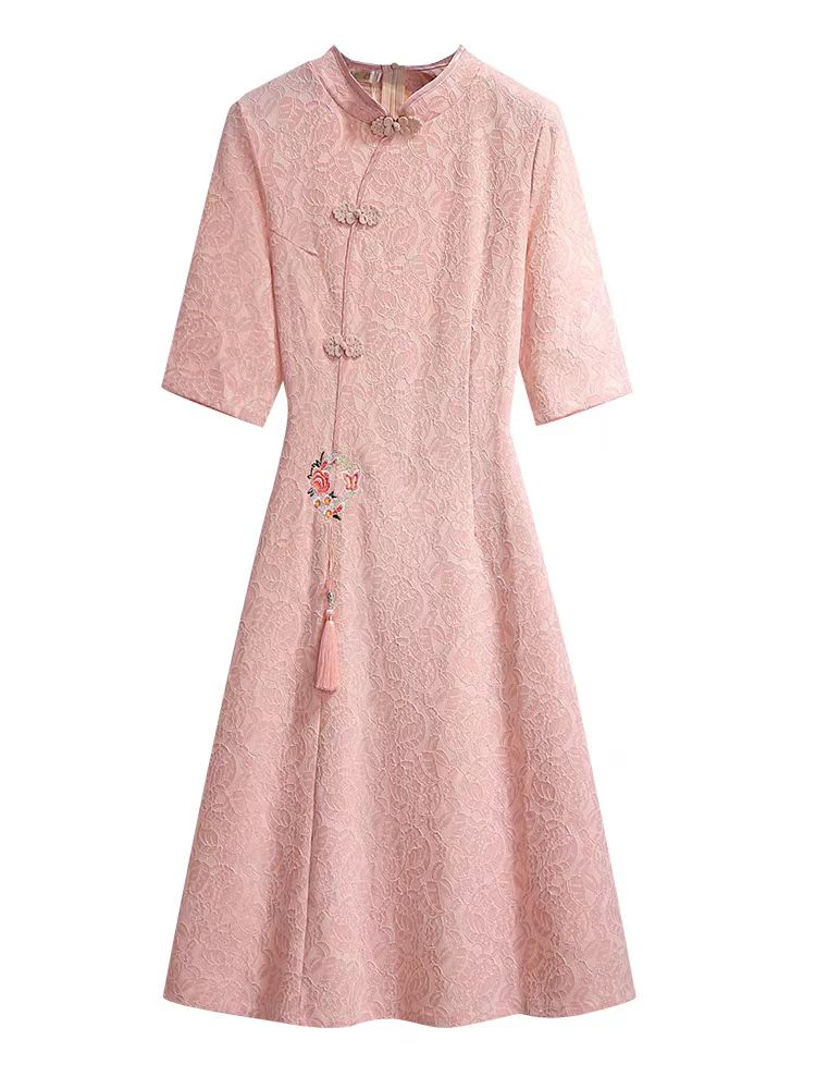 （01-60）新中式改良旗袍2025新款春秋年轻款气质连衣裙