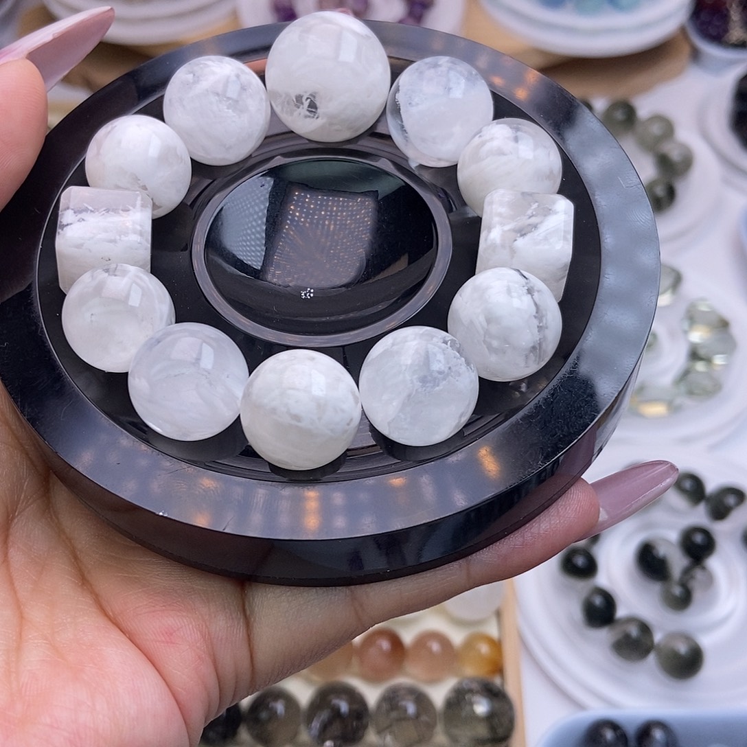 用***2水晶未镶嵌手链定制打孔不退换