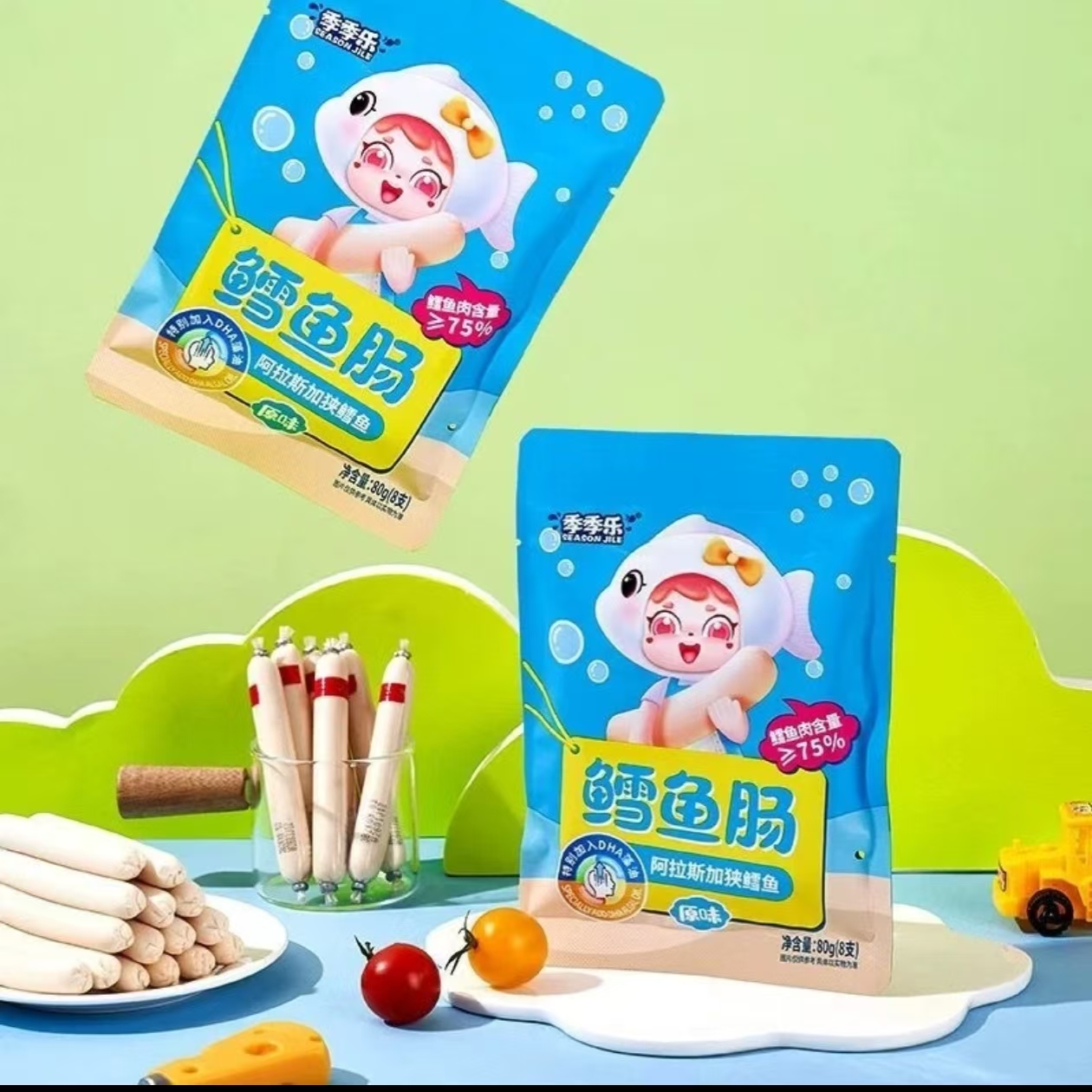 季季乐深海鳕鱼肠80g