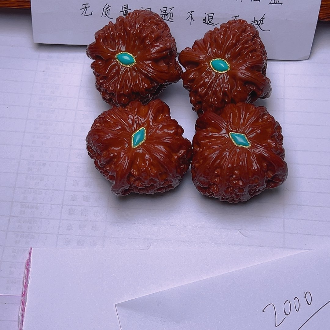 海***水木质文玩核桃打包南疆白狮子