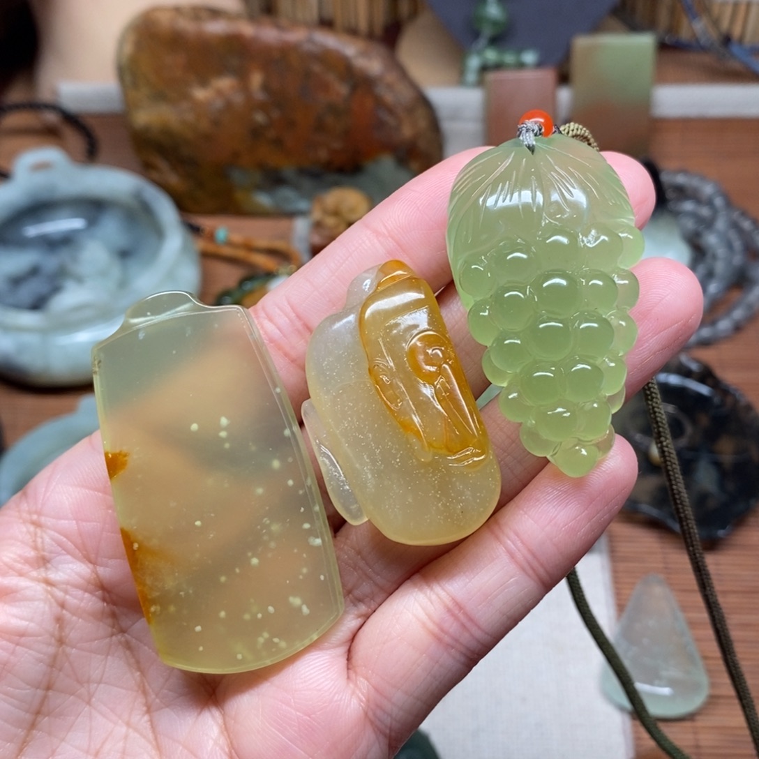 蛇纹石玉未镶嵌发簪