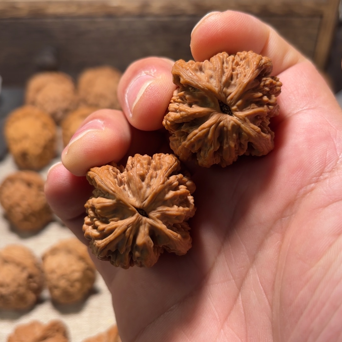 文玩核桃吊坠野生虎头全品边36