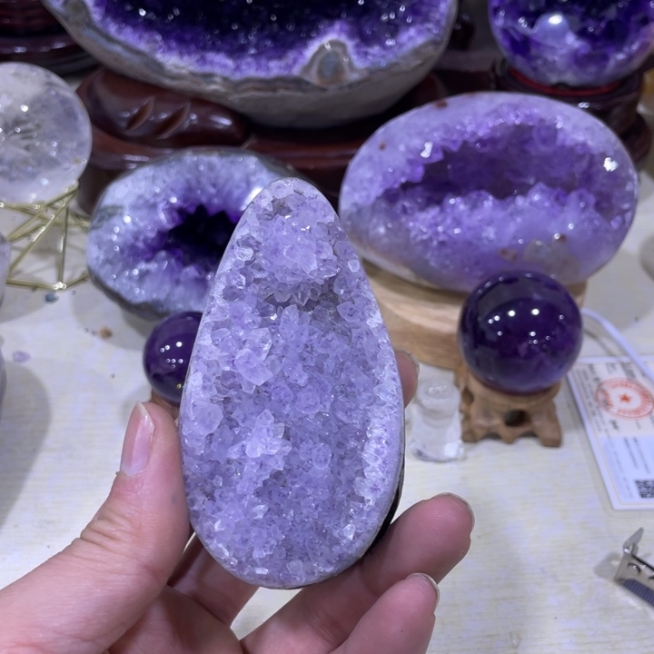 紫晶恐龙蛋未镶嵌