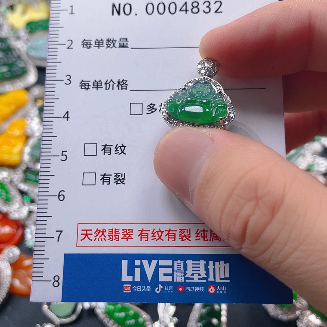 翡翠未镶嵌吊坠(不含链)