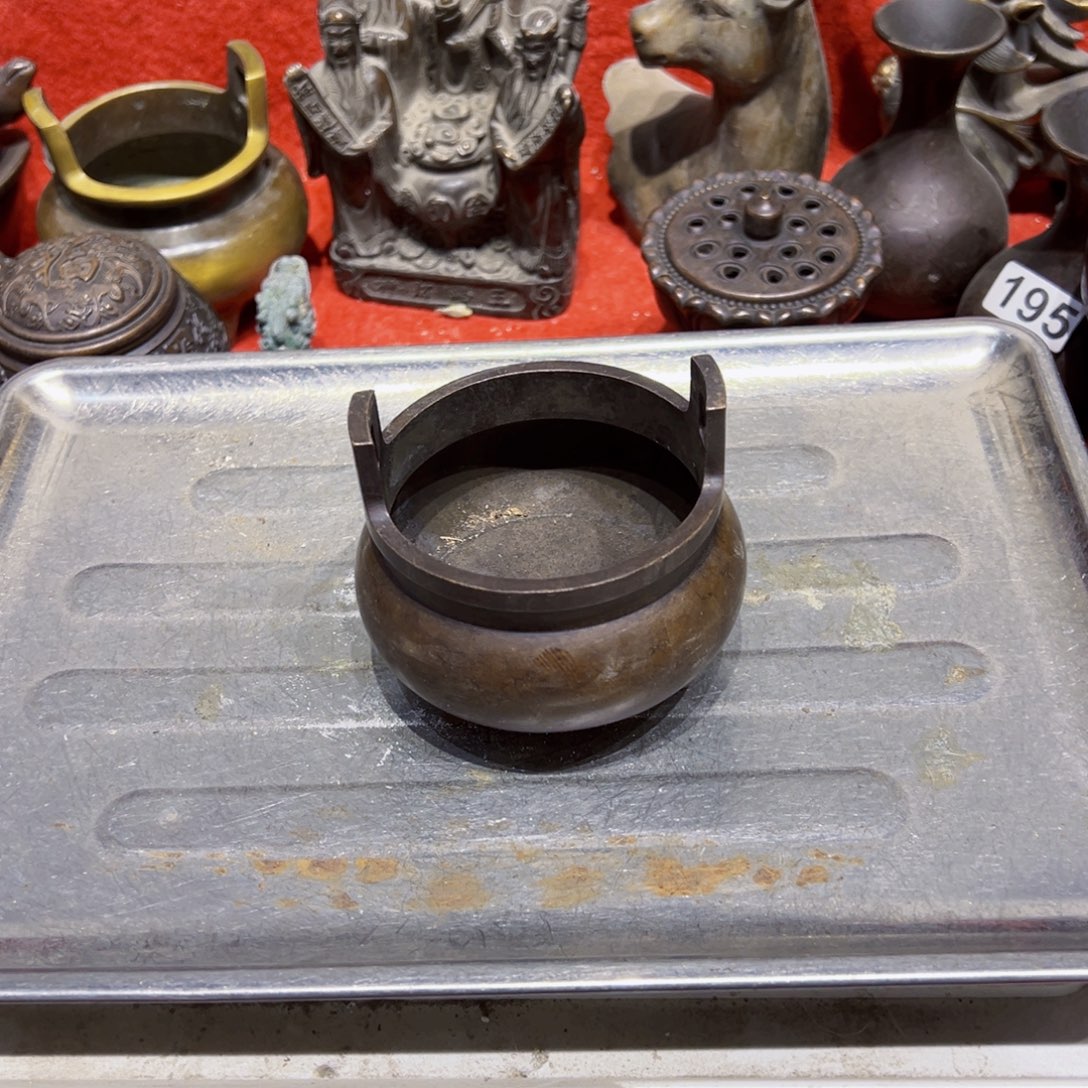 葫***叔黄铜摆件，文房摆件