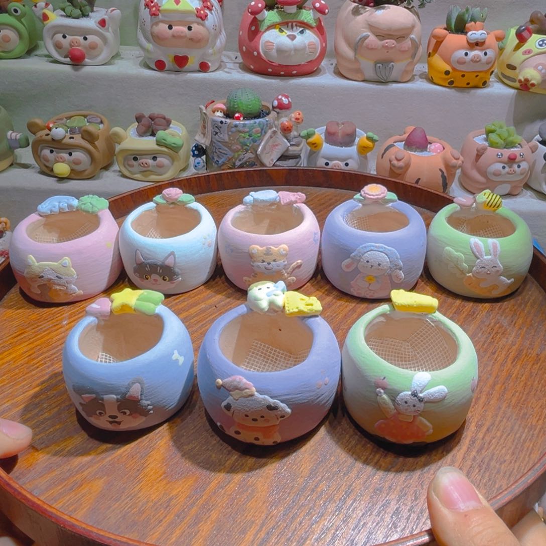 073纯手工制作重工盆盆38一个