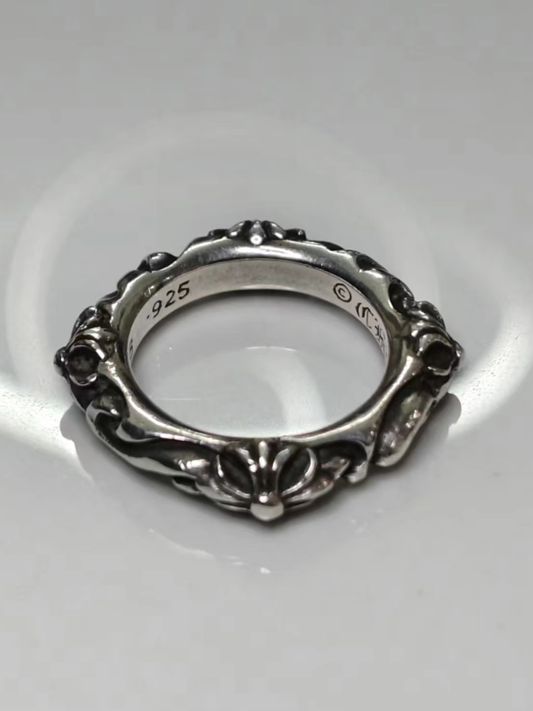 99新 Chrome Hearts/克罗心 6.5码 宫廷十字花图腾四角戒指