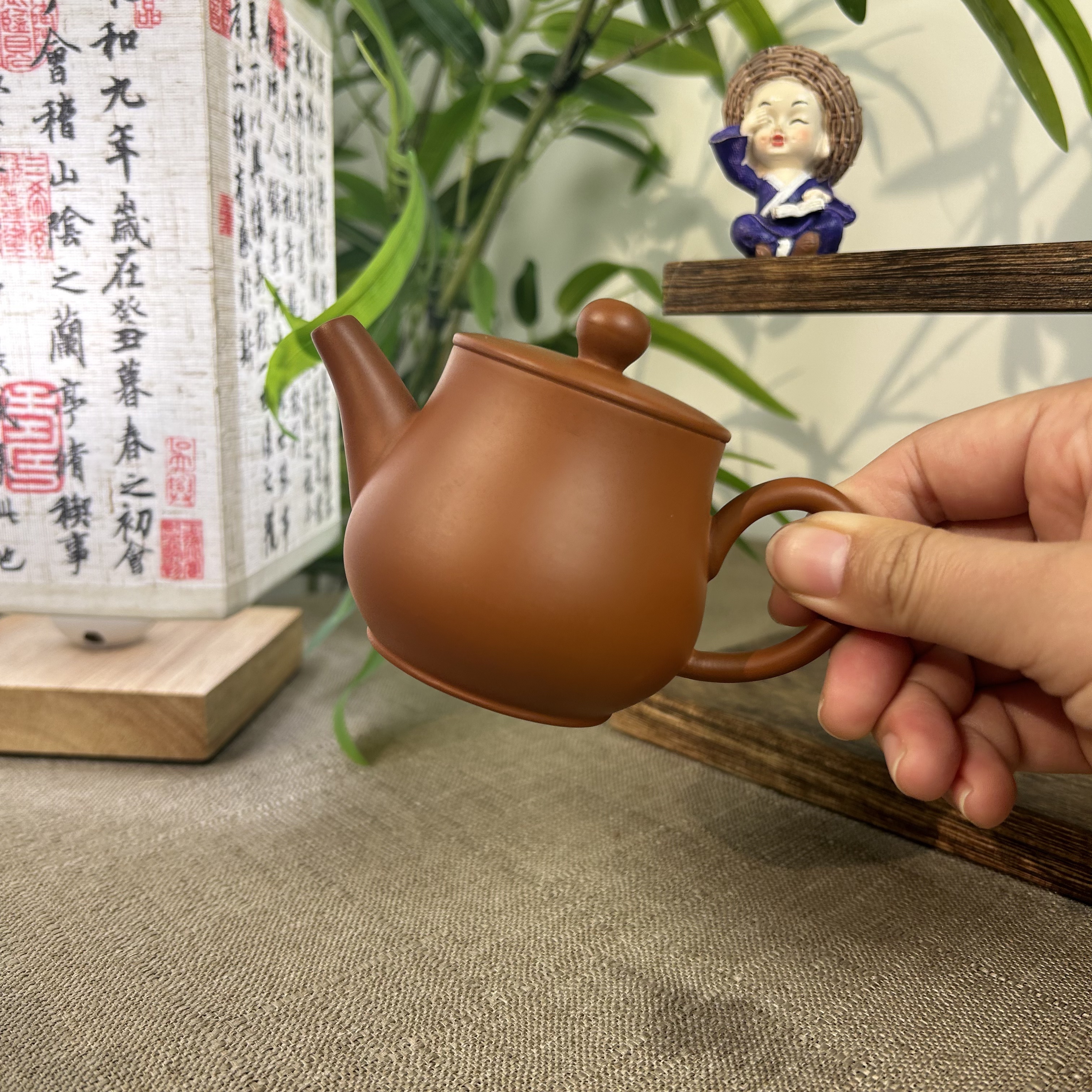 【朝阳壶】潮州手拉壶原矿朱泥全手工小容量手工茶壶