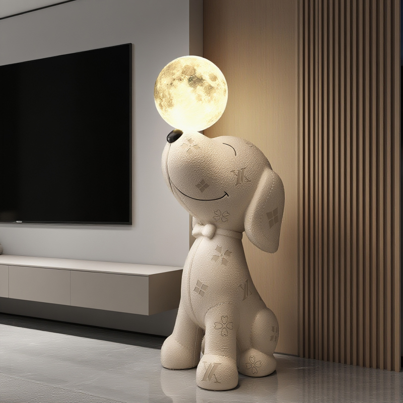 网红大型落地狗比格客厅摆件电视柜家居装饰开业乔迁礼品存钱罐