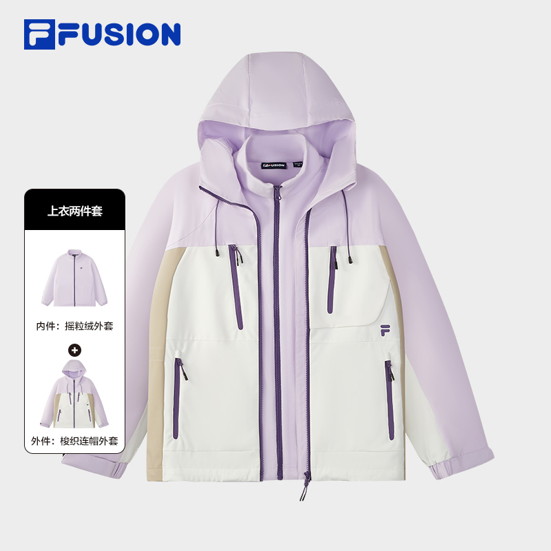 FILA斐乐2025秋冬新款户外登山服旅游保暖防风外套T11W547703F