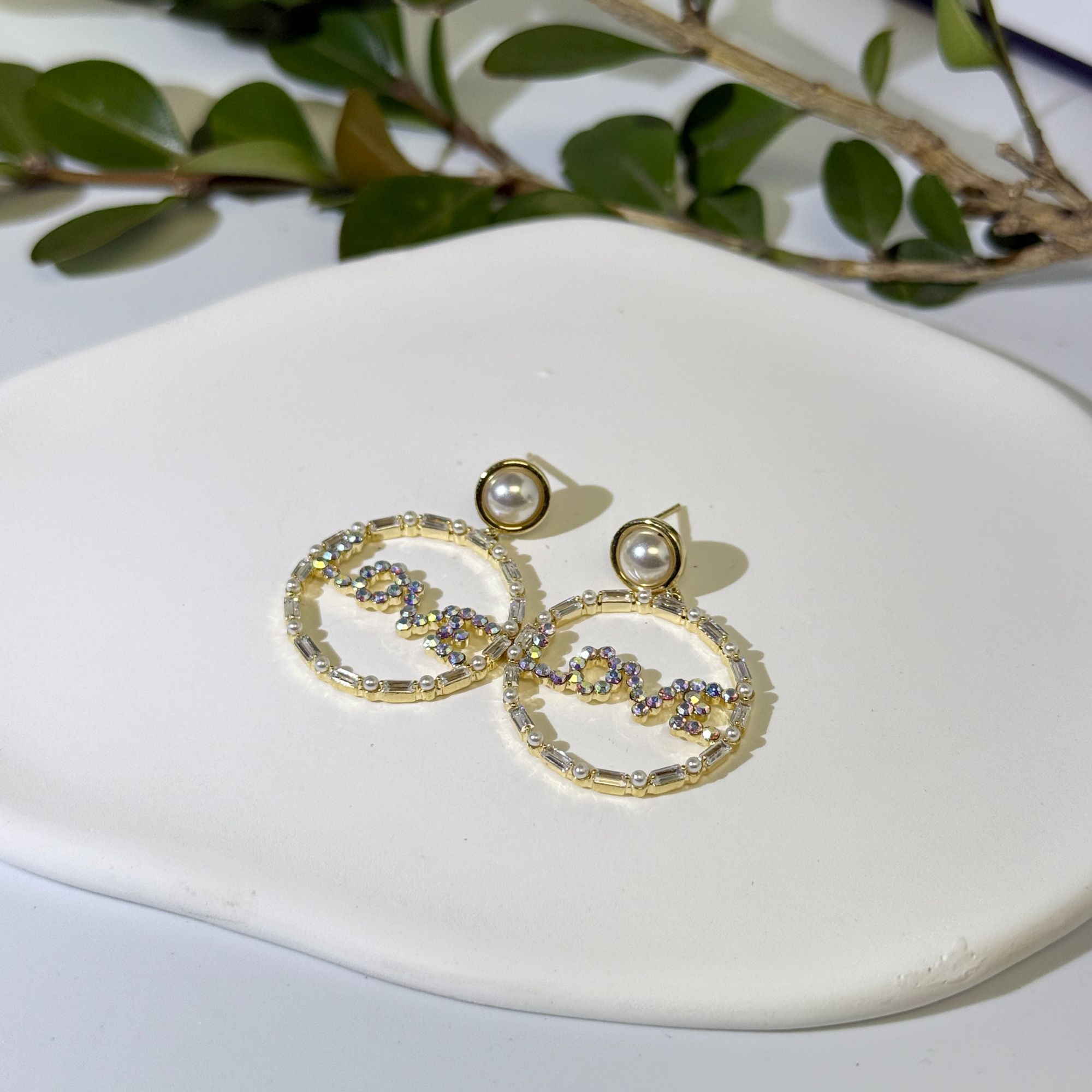 九小尚 铜合金珐琅耳饰 R1060秋季冬季冬天过年耳饰耳环