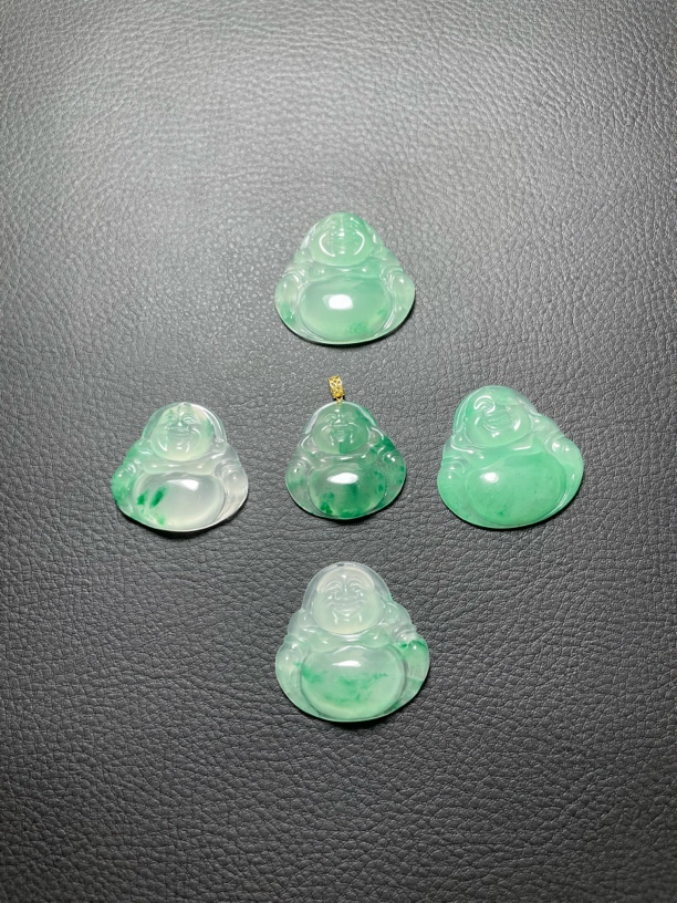 非洲翡翠弥勒佛吊坠