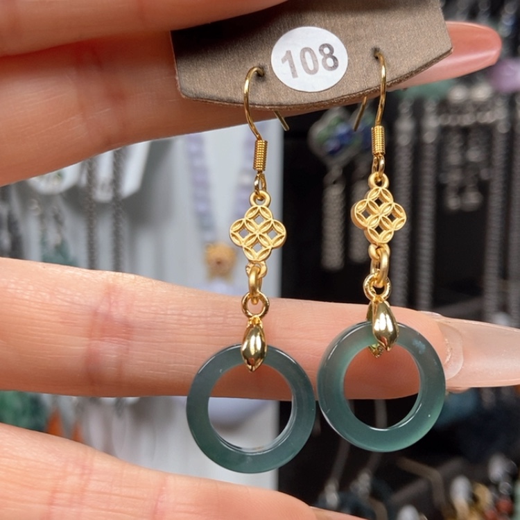 【闪购商品】翡翠耳饰未镶嵌耳饰