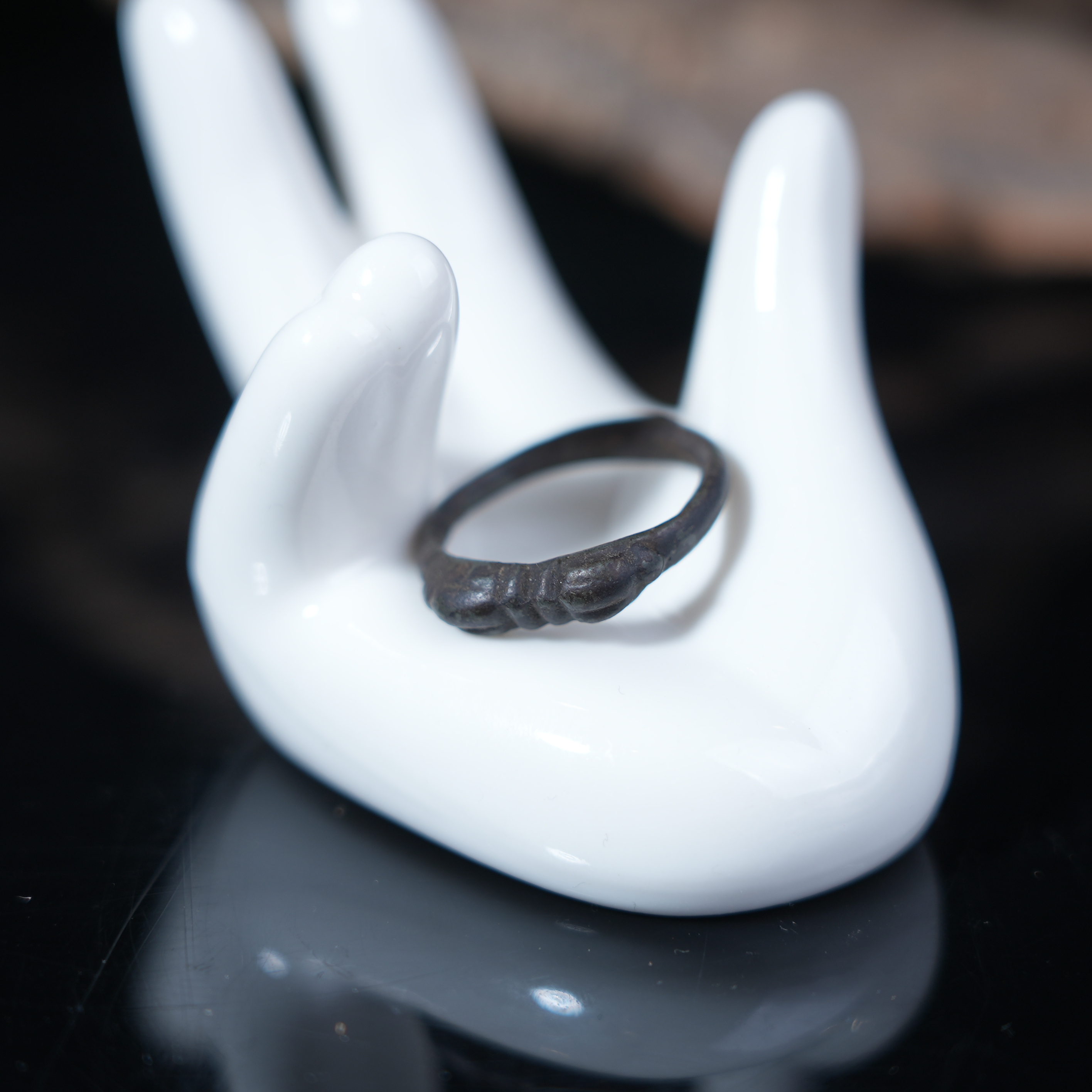 公元十七世纪托甲金刚杵戒指（铜质）【文物宝库】AJJ251102002