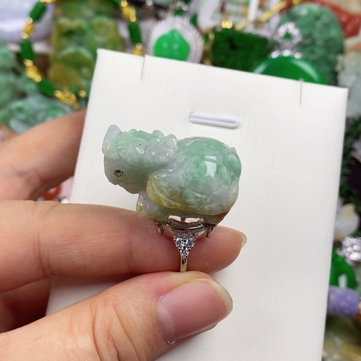 翡翠未镶嵌吊坠(赠链)