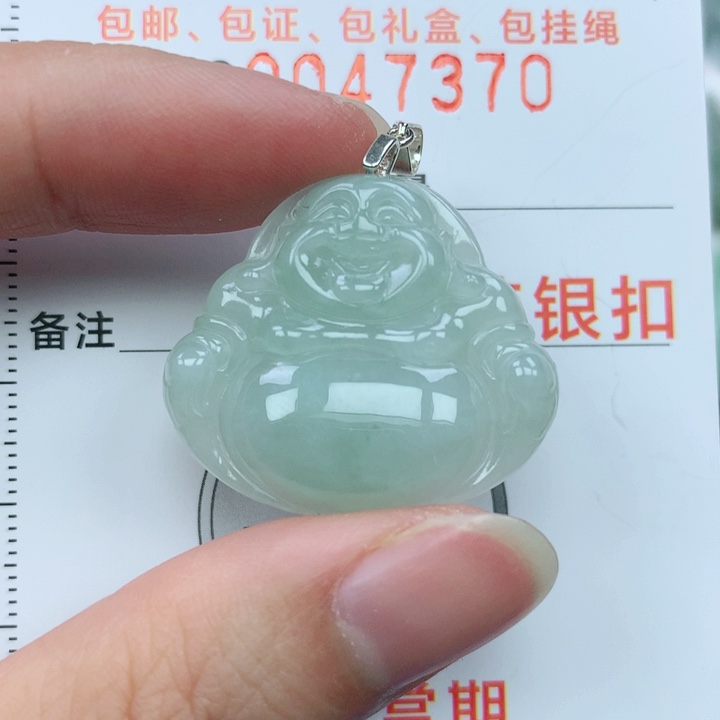 翡翠颈饰银S925镶嵌天然翡翠a货