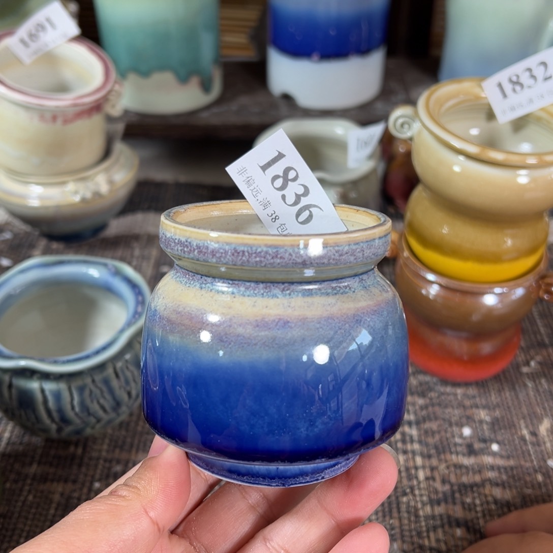 红陶景德镇手工花盆