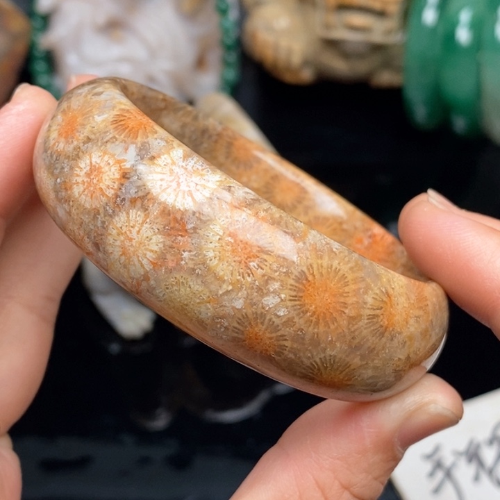 硅化珊瑚（珊瑚玉）手镯未镶嵌57