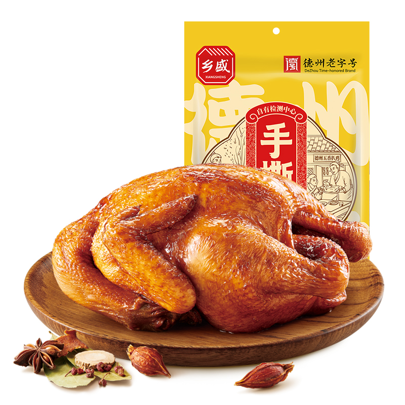 【德州老字号】乡盛五香鸡500g*1只