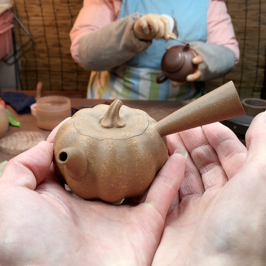 紫砂茶壶南瓜 段泥 120cc