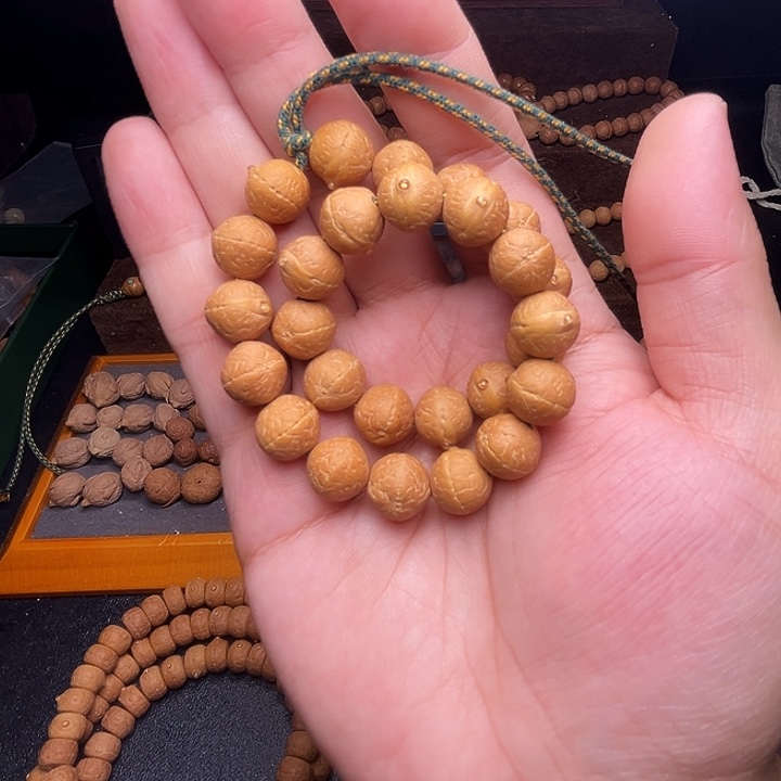 手串凤眼菩提11.5mm实心手持27颗玉化皮