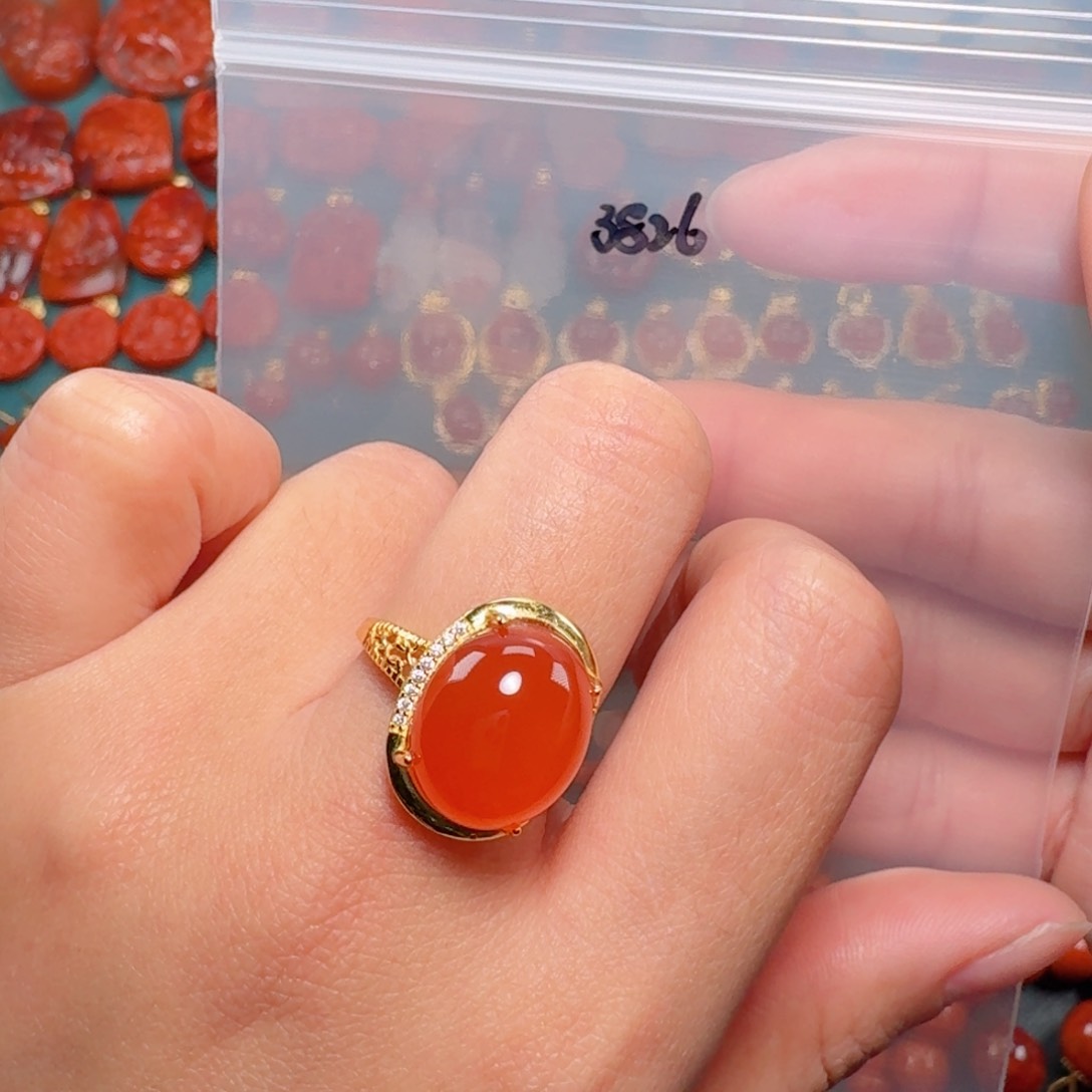 南红玛瑙南红银S925镶嵌