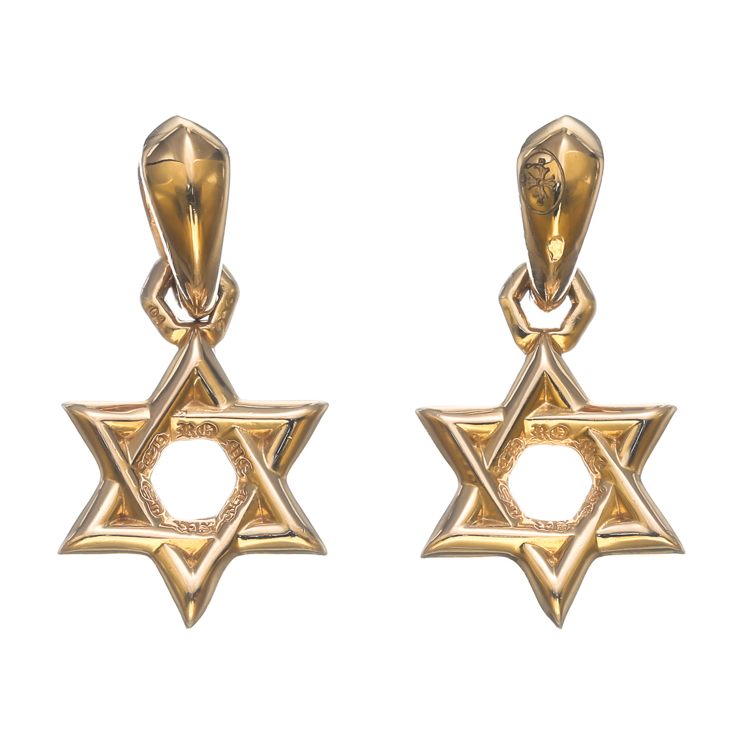 FRAME OPN BBY P/D十字架镂空金满钻方框吊坠