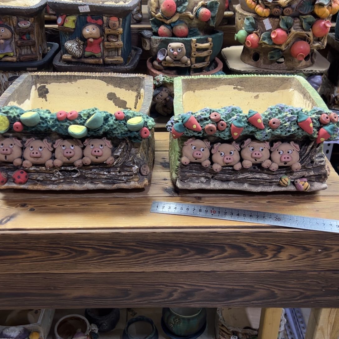 红陶爱**中嘻哈多肉花盆