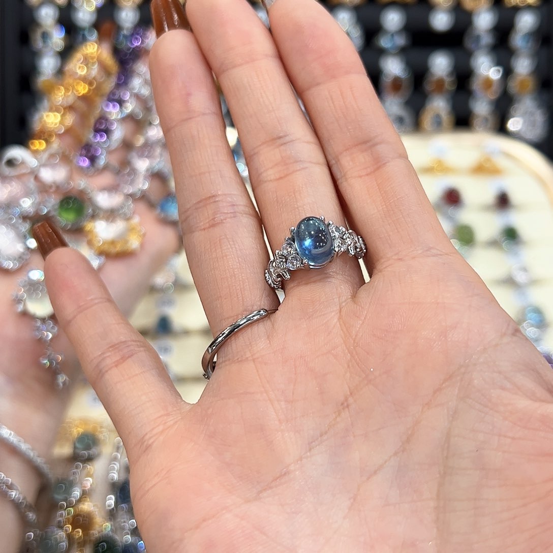 水晶金色拖不保色介意慎拍银色托不掉色银S925镶丨****）