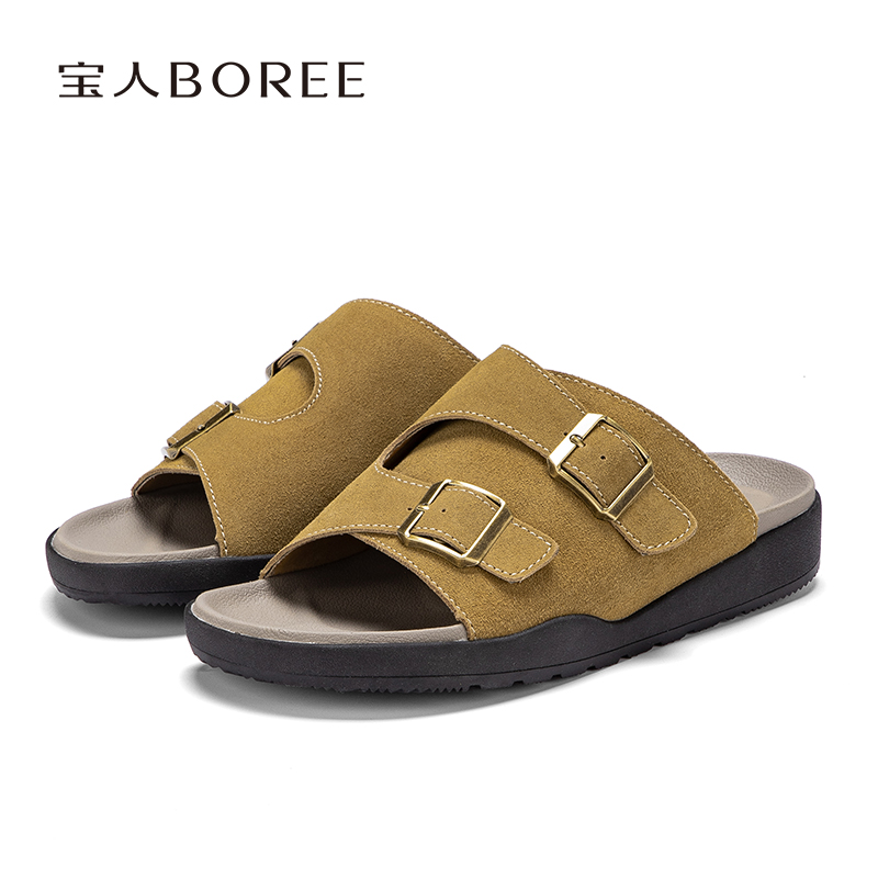 女夏外穿新款平底勃肯凉拖鞋配裙子软底舒适