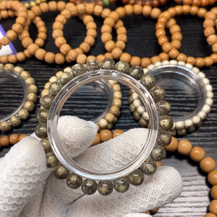 星月菩提手串星月菩提圆珠石玉料8.8