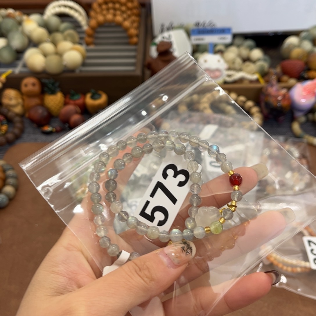 白玉菩提手串573孤品