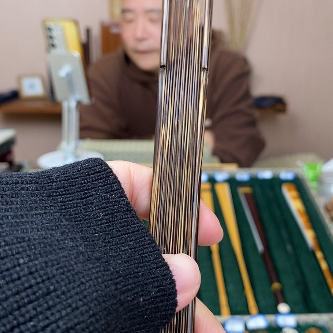 扇子刘*星95寸棕竹折扇扇子
