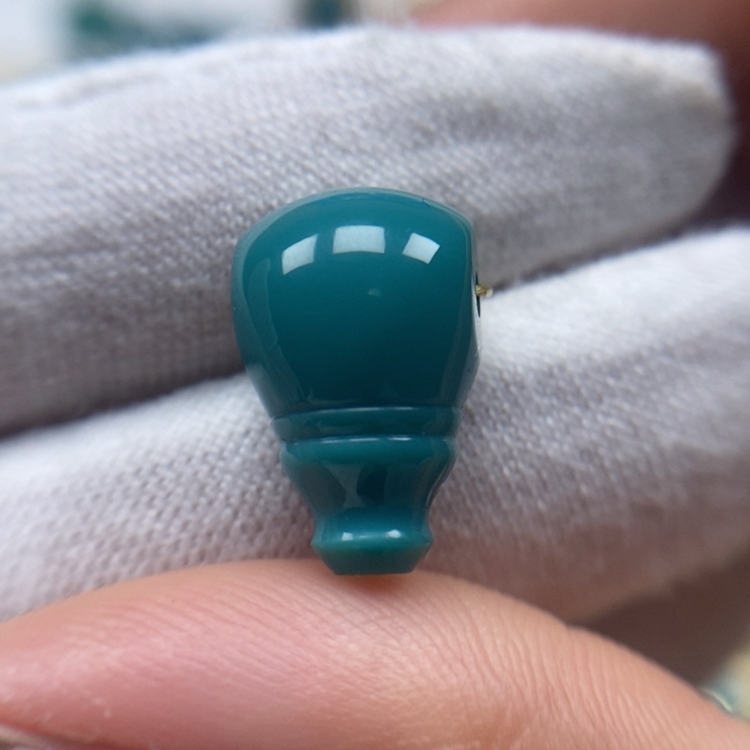 绿松石未镶嵌珠宝奇石三通10mm
