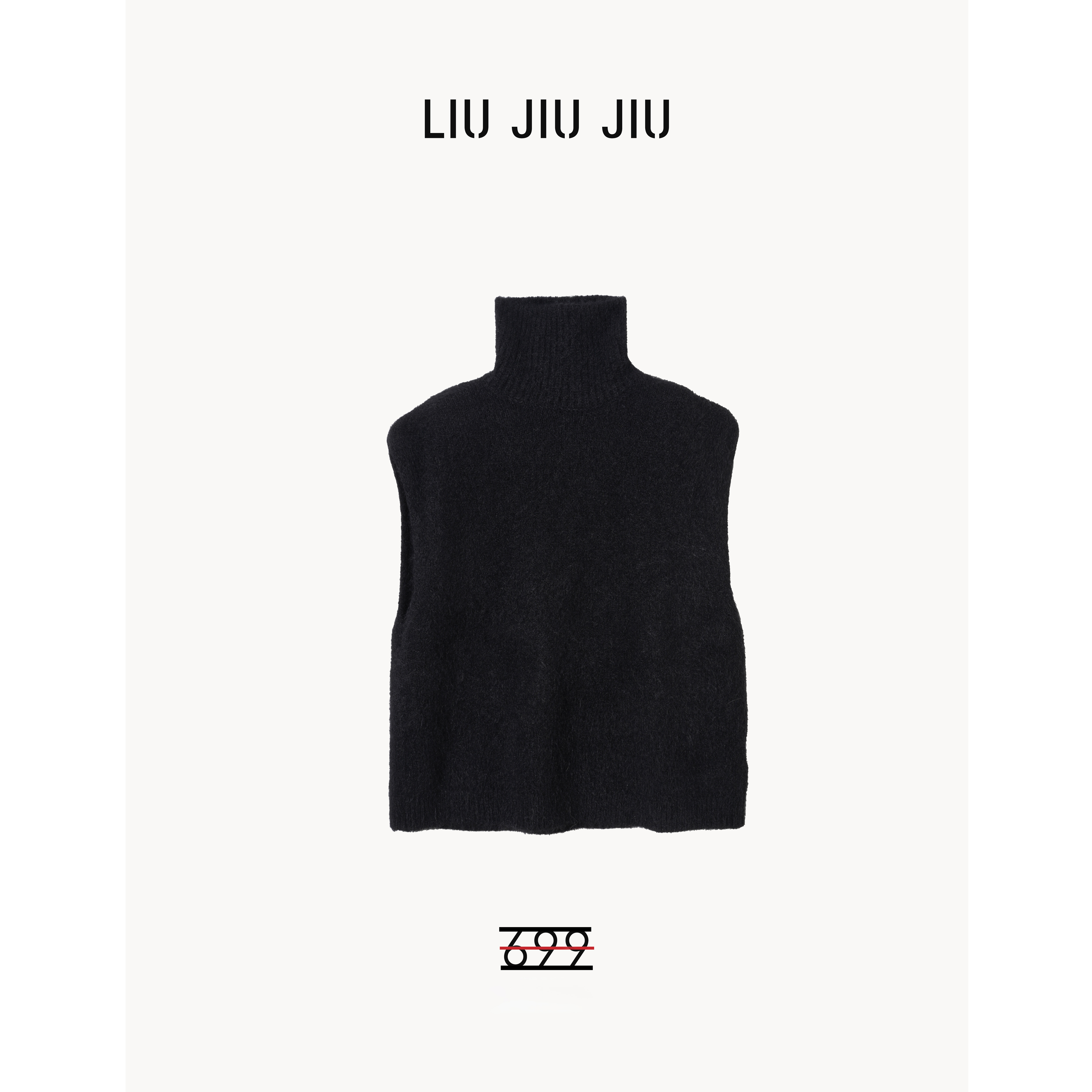 LIUJIUJIU 欧版高端斗篷设计落肩袖保暖高领羊毛针织毛衣MY5454L