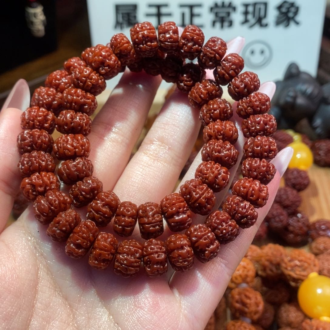 金刚菩提手串12双圈双面泰森素