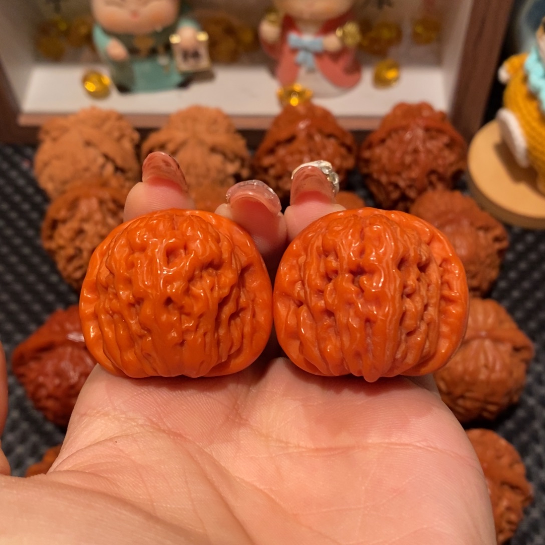 桃核吊坠35.8玉化麦虎，0973