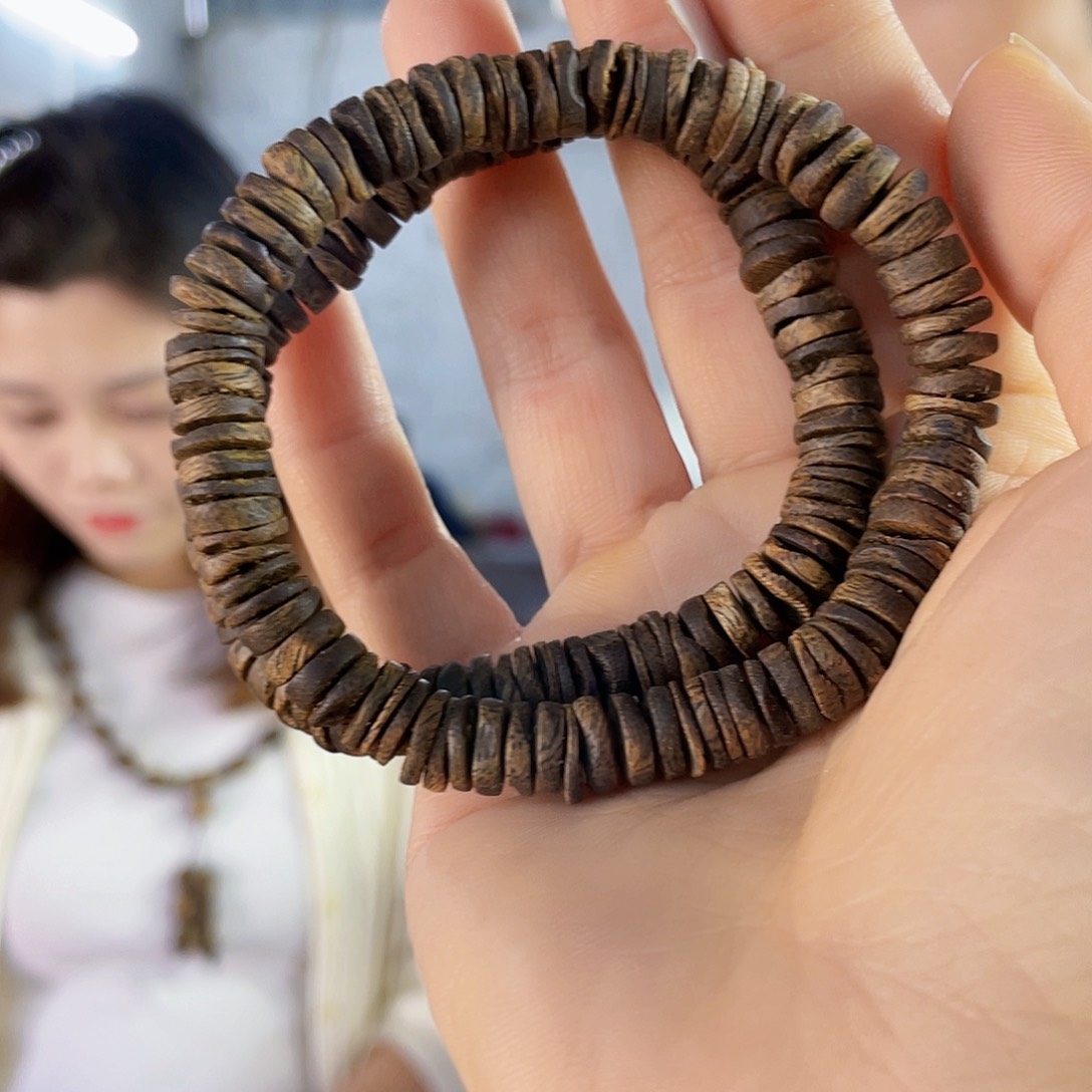 沉香手串棋楠张勺子沉水随型单圈0.8/9克多样性发一