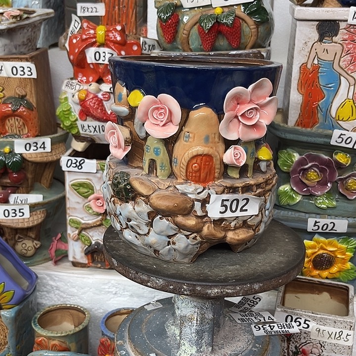 粗陶材质多肉花盆