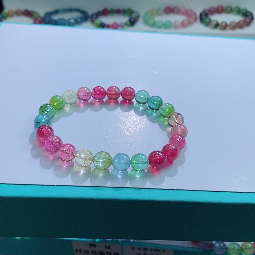 碧玺手链未镶嵌8.4mm左右