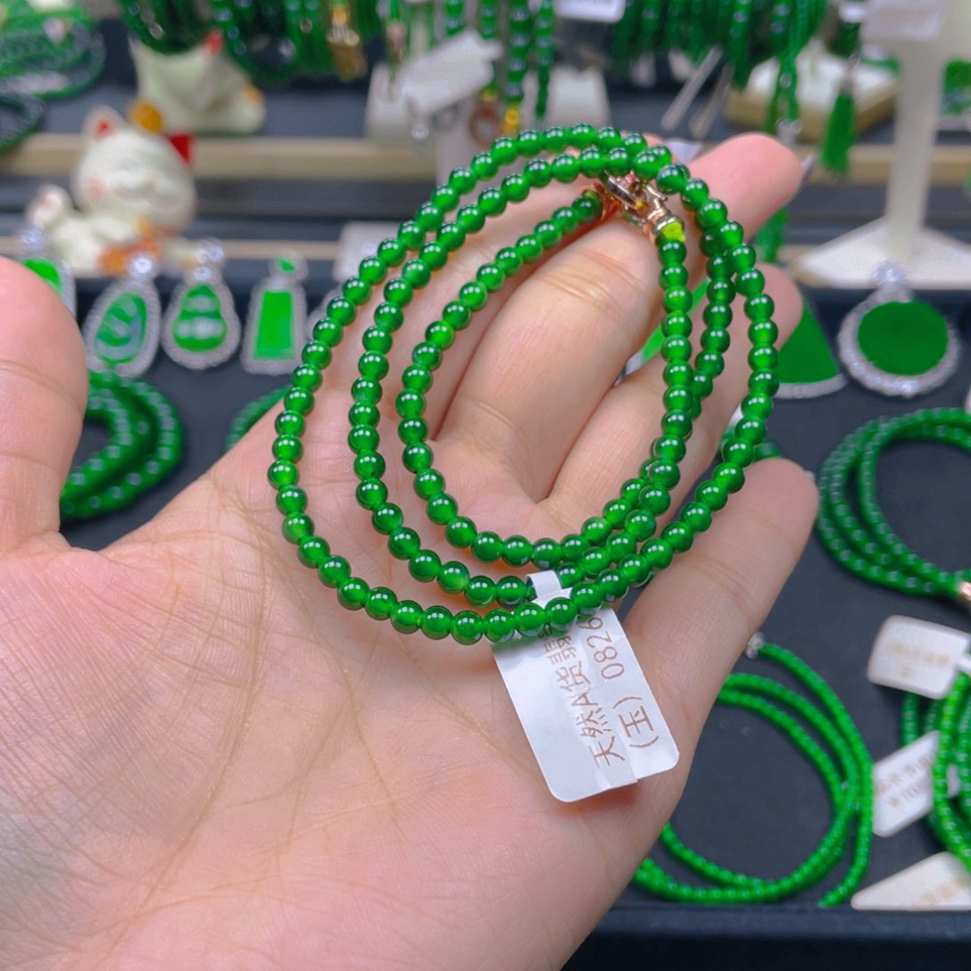 颈饰未镶嵌翡翠三**作项链4