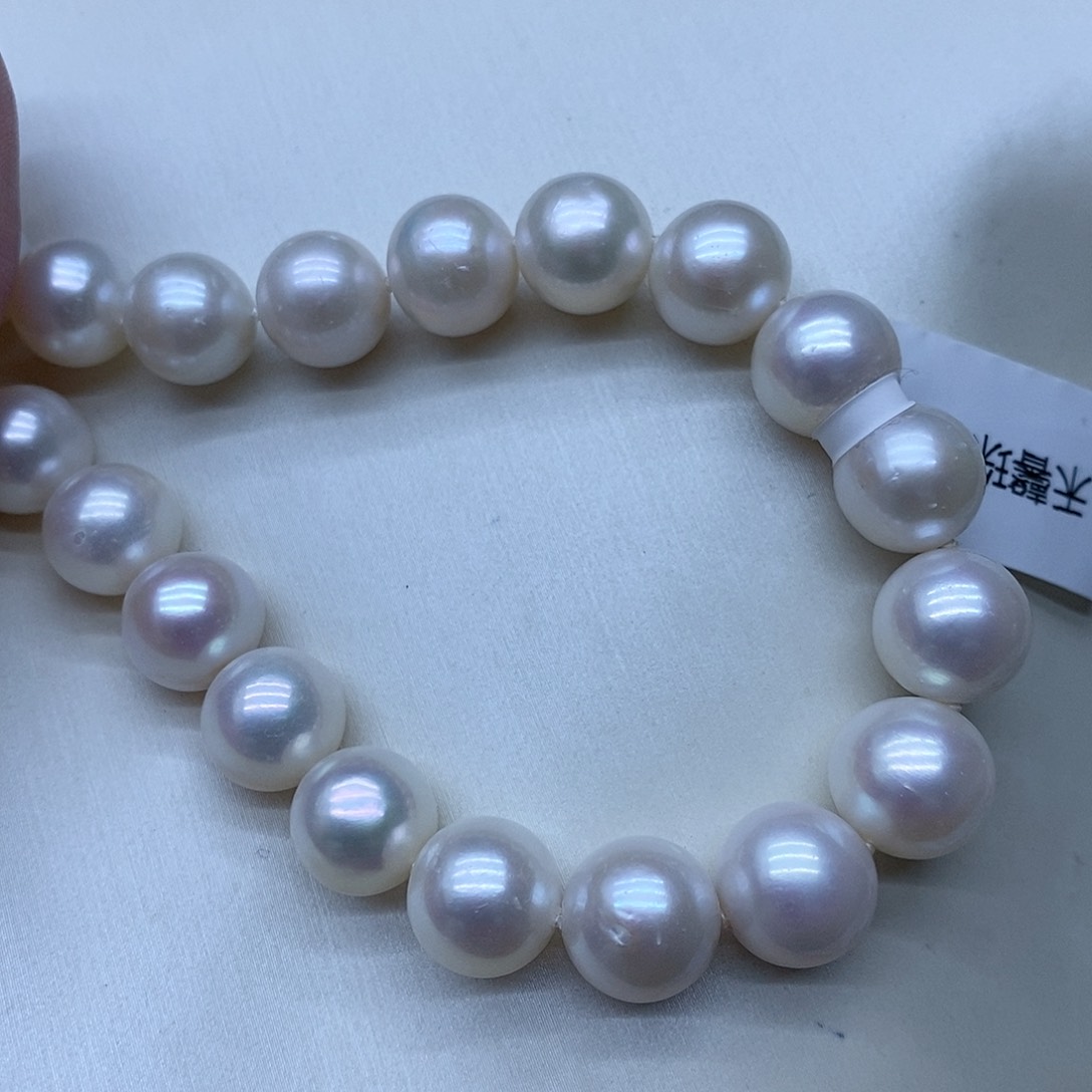 银S925镶嵌卡10到11手链长16淡水珍珠