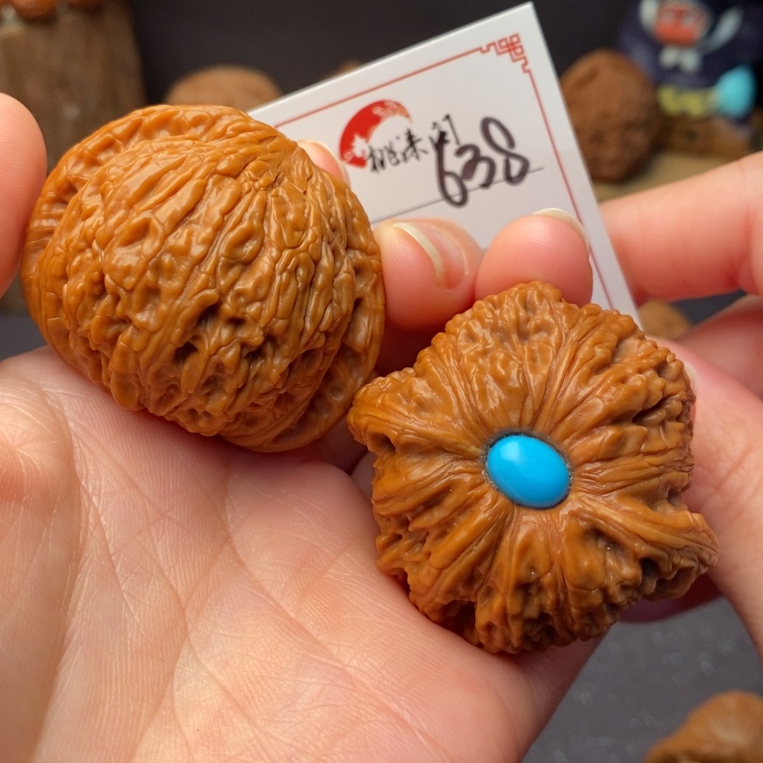 把件文玩核桃牛*638号44全品绣球