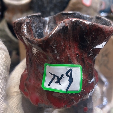 红陶粗陶花盆手工