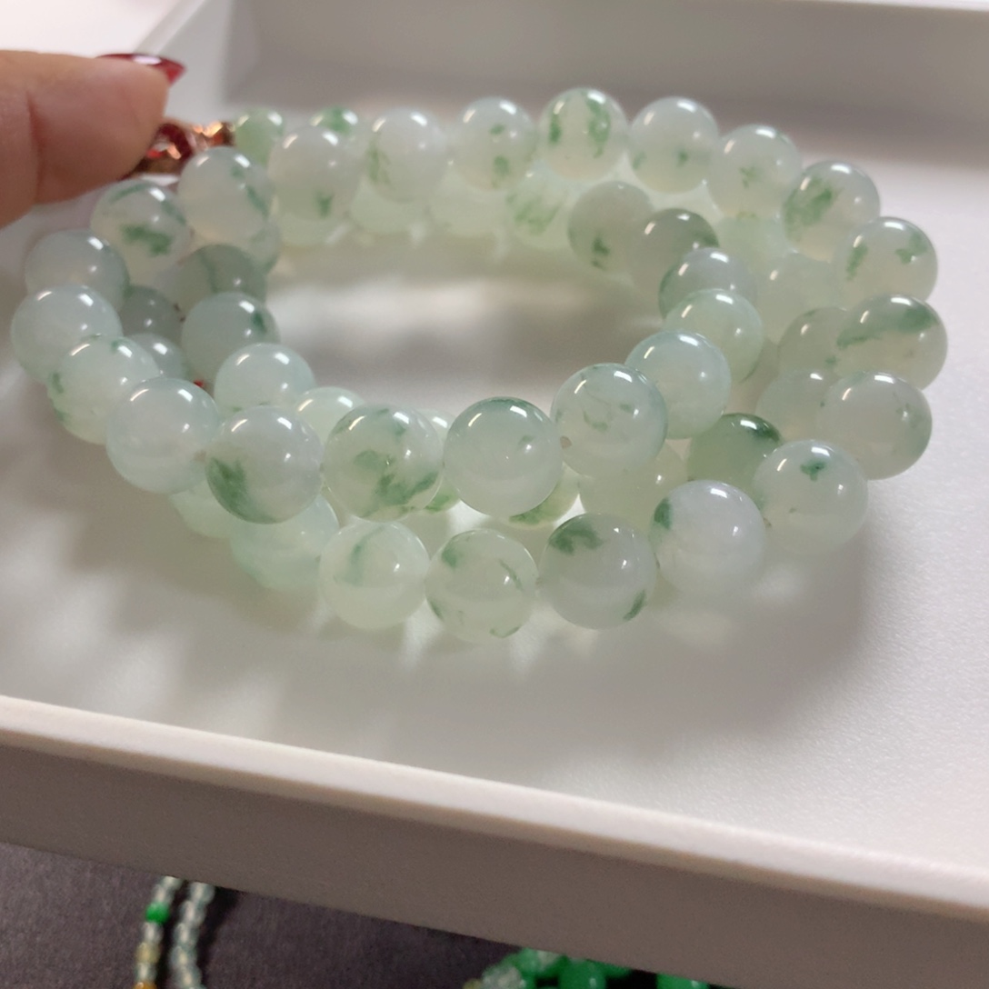 翡翠未镶嵌颈饰项链