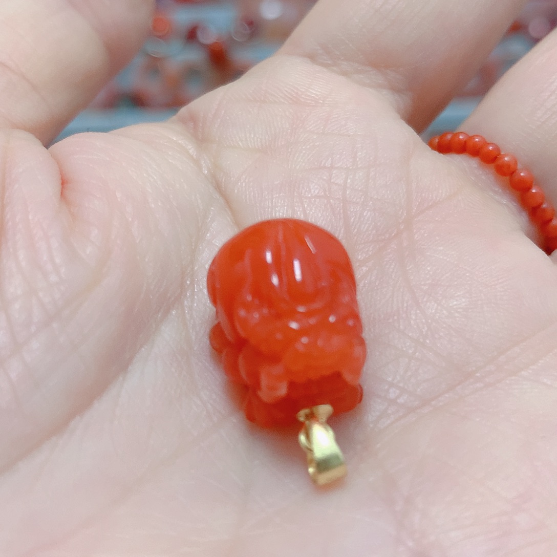 南红玛瑙吊坠(不含链)银S925镶嵌