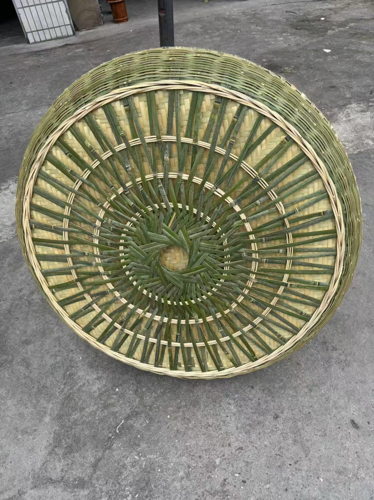 纯竹1米-1.2米大簸箕大篮盘手工晾晒盘