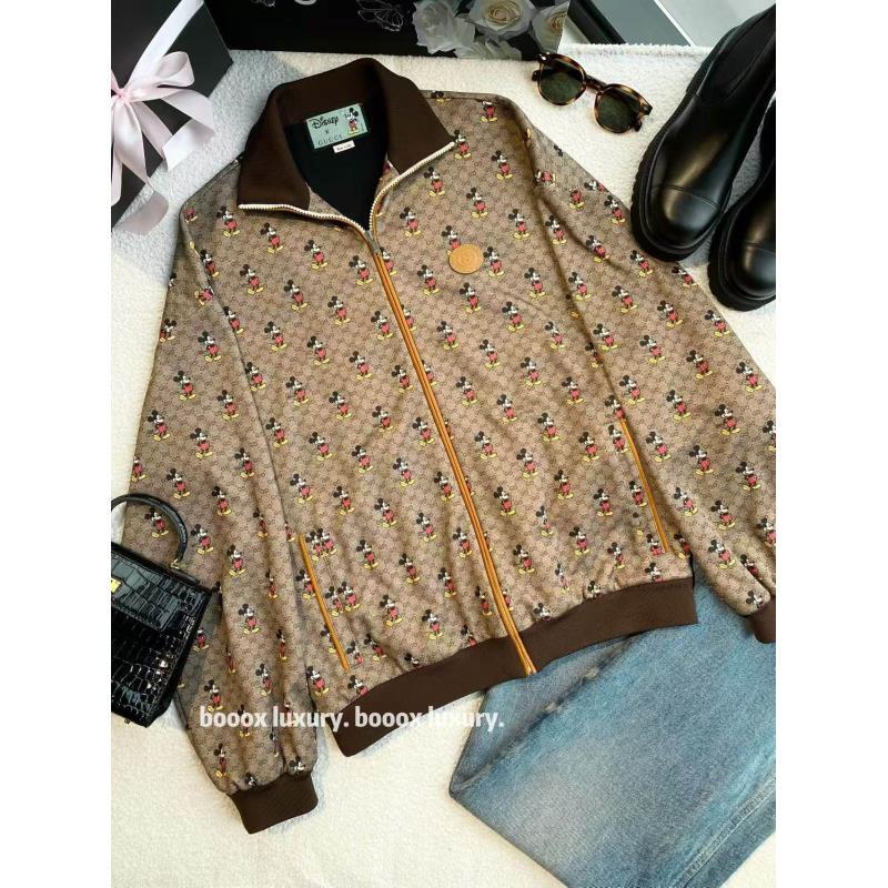 95新 GUCCI/古驰  bb2626 聚酯 迪士尼联名款米奇满印夹克外套 s